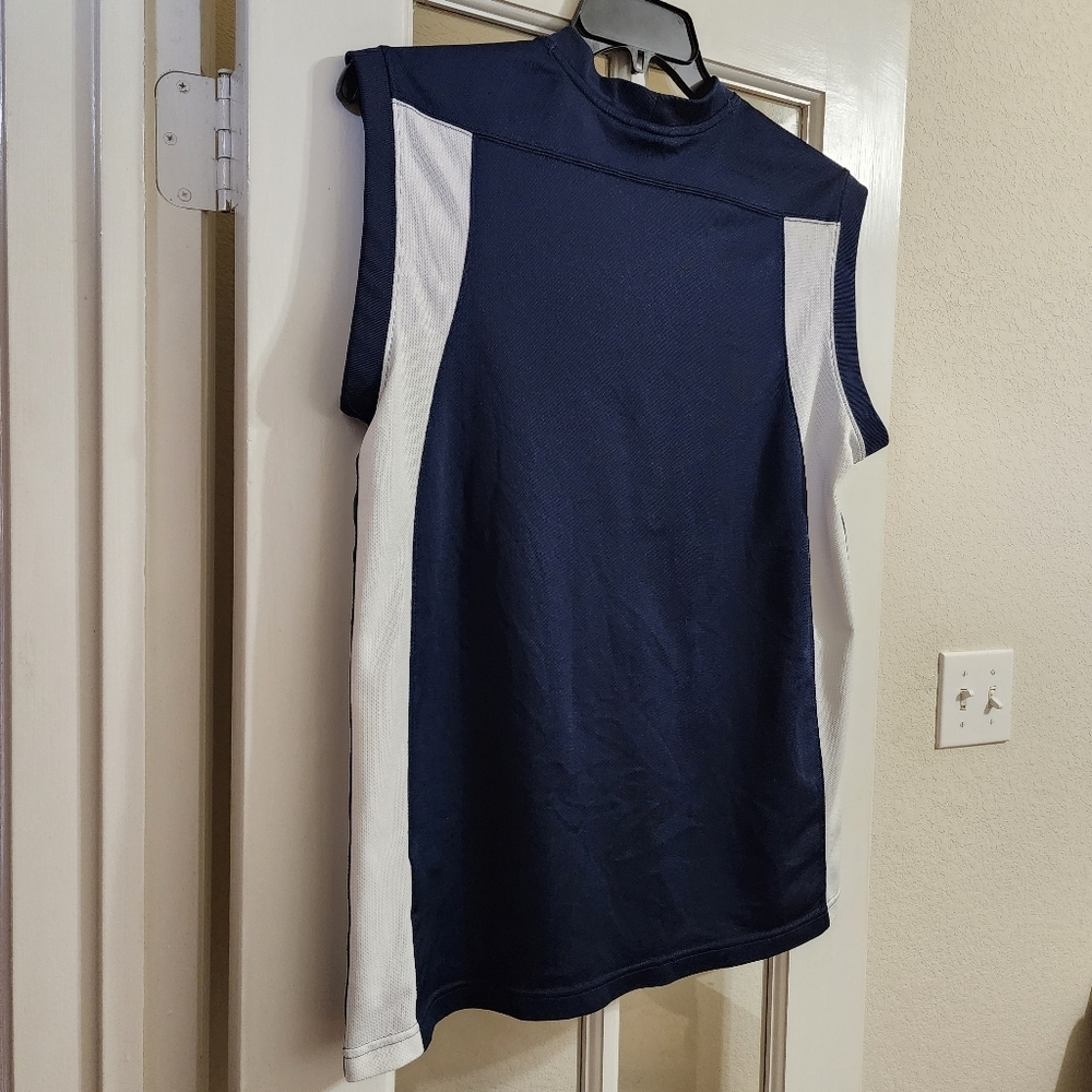 Nike Sleeveless Training Shirt Navy White Athletic Muscle Tank Size Large - Picture 4 of 13